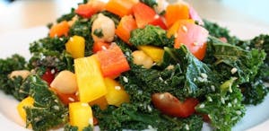 Kale Salad in Brown Cannabutter Vinaigrette