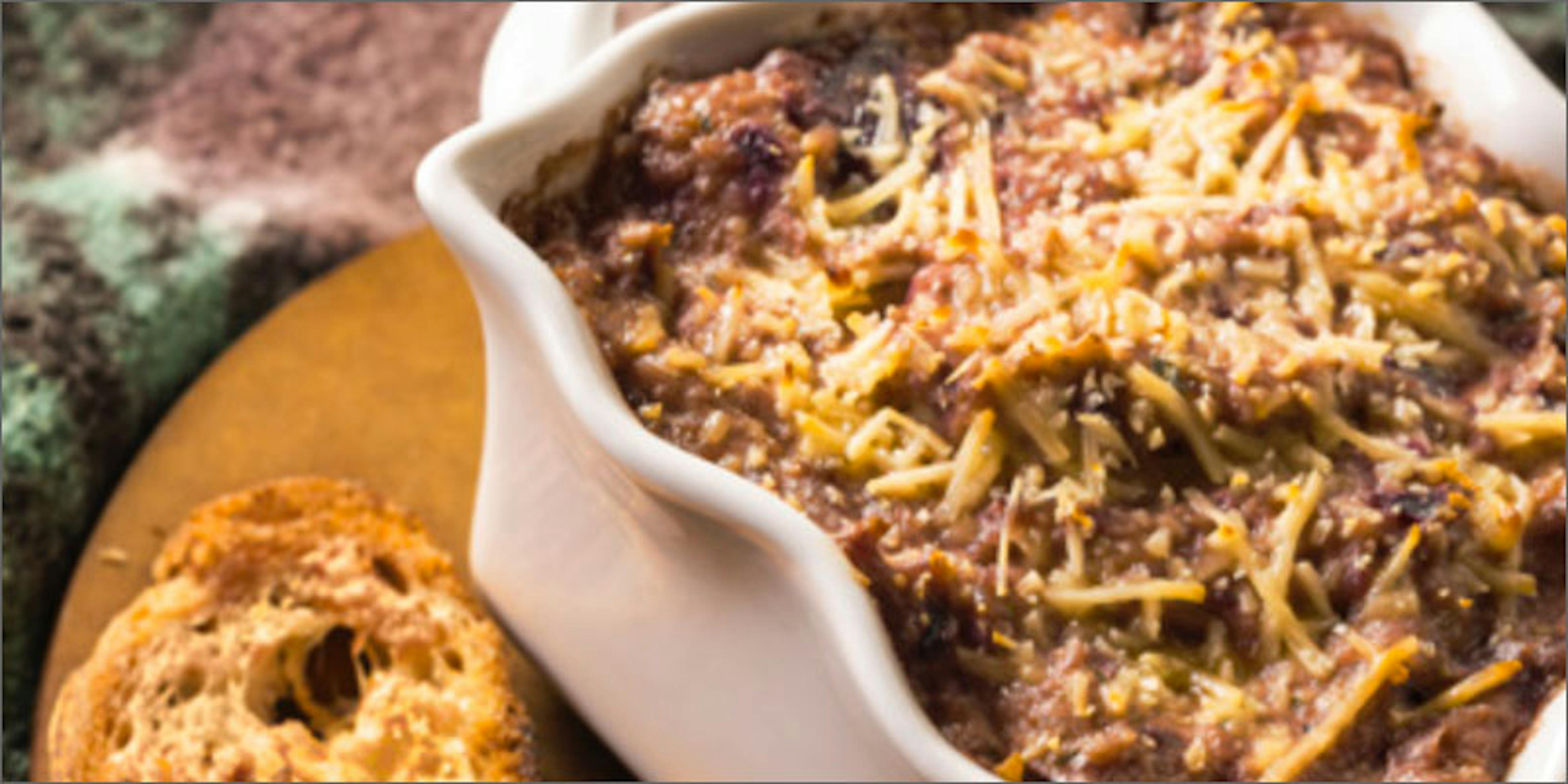 Caramelized Onion Dip With Tomato Toast