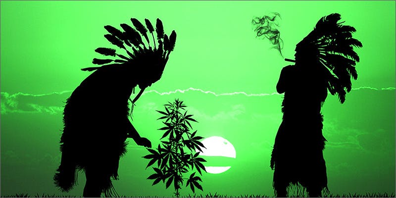 silhouette Flandreau Santee Sioux Tribe Burns All Their Weed!