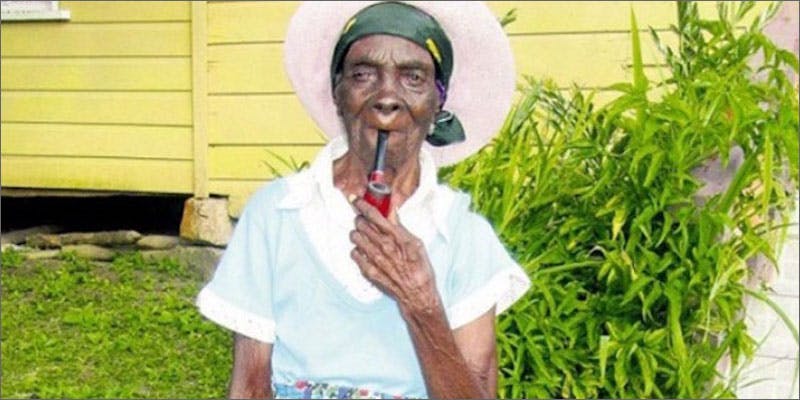 95 yearold woman smoking pipe Meet The Jamaican Woman Whos Smoked Marijuana For 85 Years