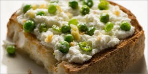 Bruschetta With Ricotta And Peas