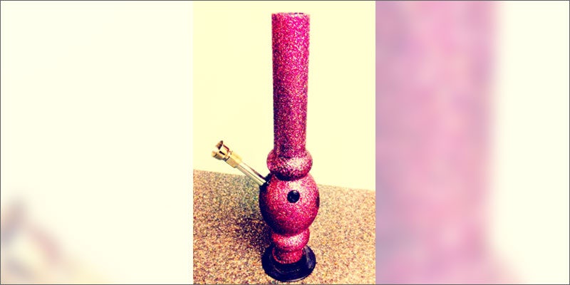 9 glamorous cannabis accessories for girls glitter bong 10 Must Have Accessories for the Girly Cannabis Enthusiast