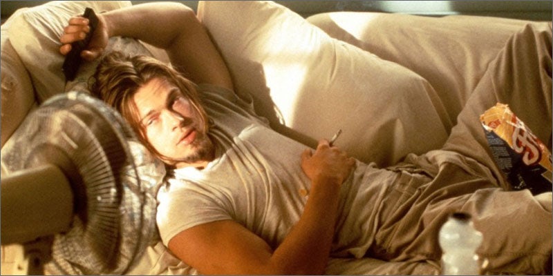 1 brad pitt angelina jolie weed divorce couch Brad Pitt’s Weed History: Did It Cause The Divorce?