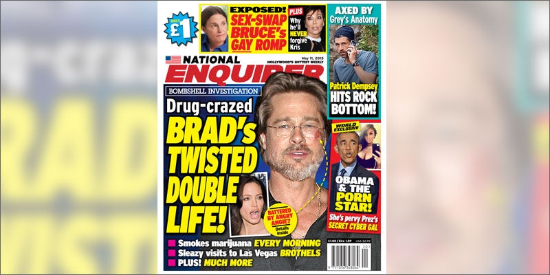 7 brad pitt angelina jolie weed divorce magazine cover Brad Pitt’s Weed History: Did It Cause The Divorce?