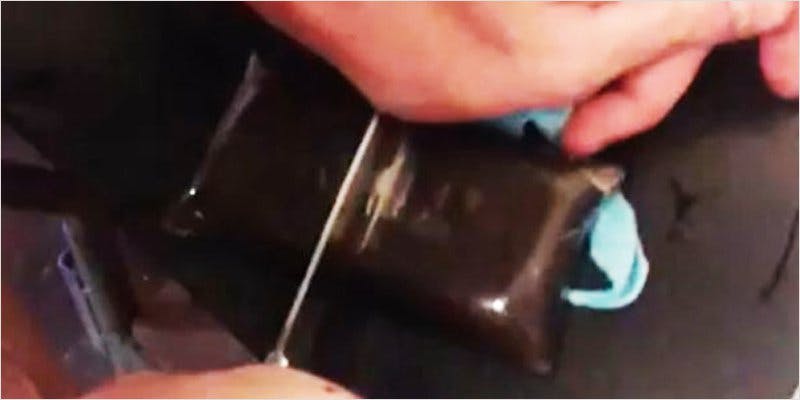 Inmate Caught On Tape 3 Shocking Footage Leaked Of Prisoner Cutting Up Cannabis Resin