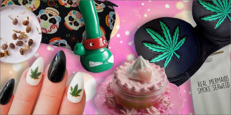 CANNABIS Cake Topper & 8 Cupcake Toppers