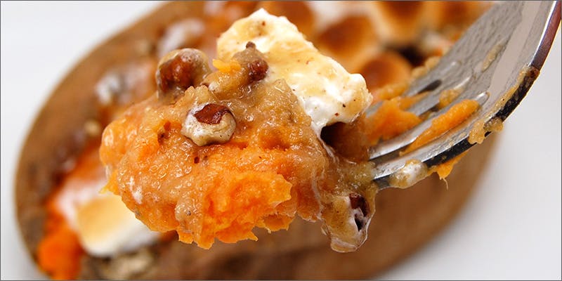 Streusel Stuffed Sweet Potatoes