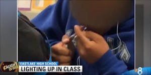 Shocking Video Shows Student Lighting Up A Bong In Class