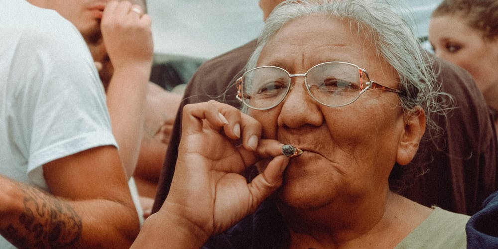 Sue Taylor Senior Citizens High Weed Marijuana Grandmother Grandfather Joint Smoke