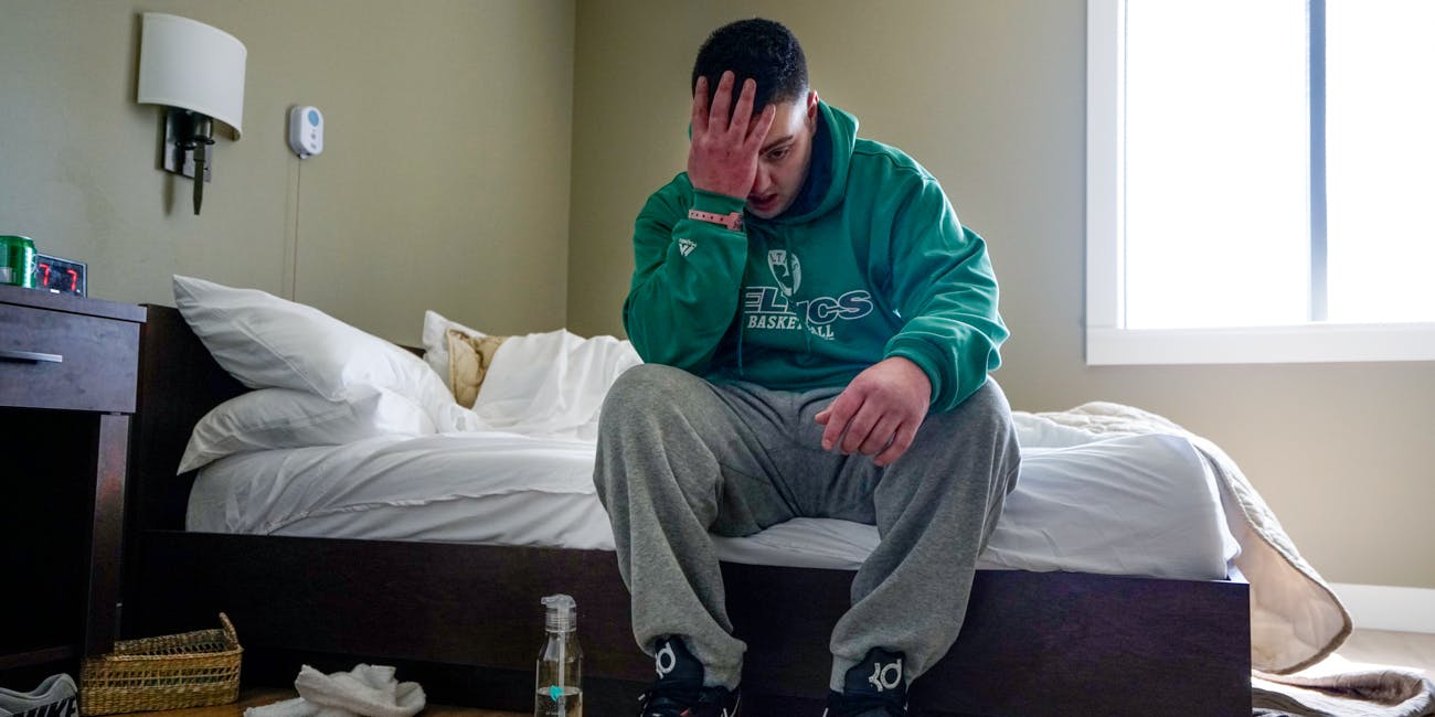 Man looking depressed in Heroin treatment