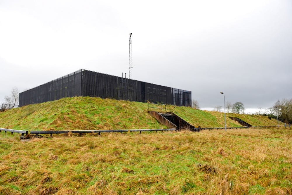 A former regional government nuclear bunker stands in Ballymena, U.K., on Thursday, Feb. 4, 2016. The property that was opened in 1990 and designed to accommodate over 200 people is being marketed by Lambert Smith Hampton Ltd..