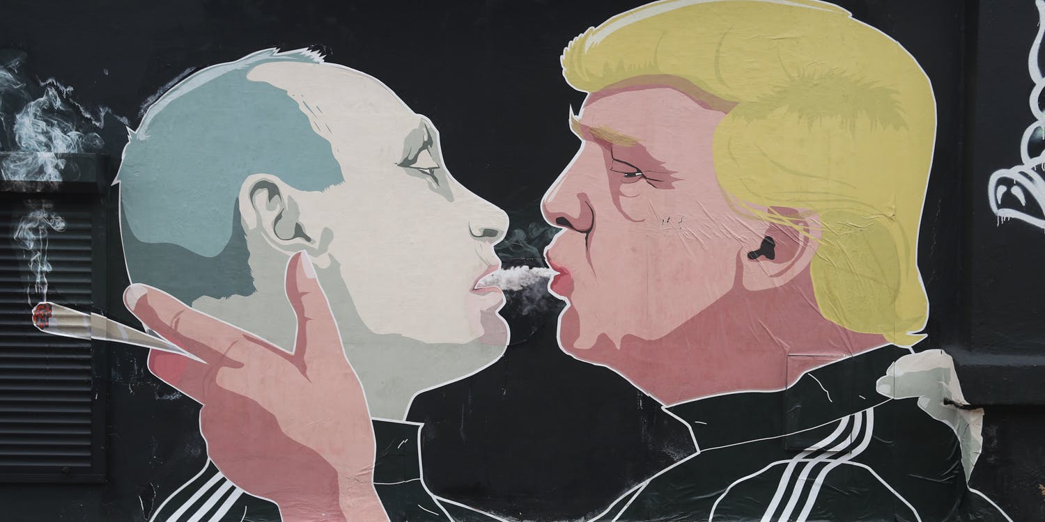 Mural Depicts Donald Trump And Vladimir Putin