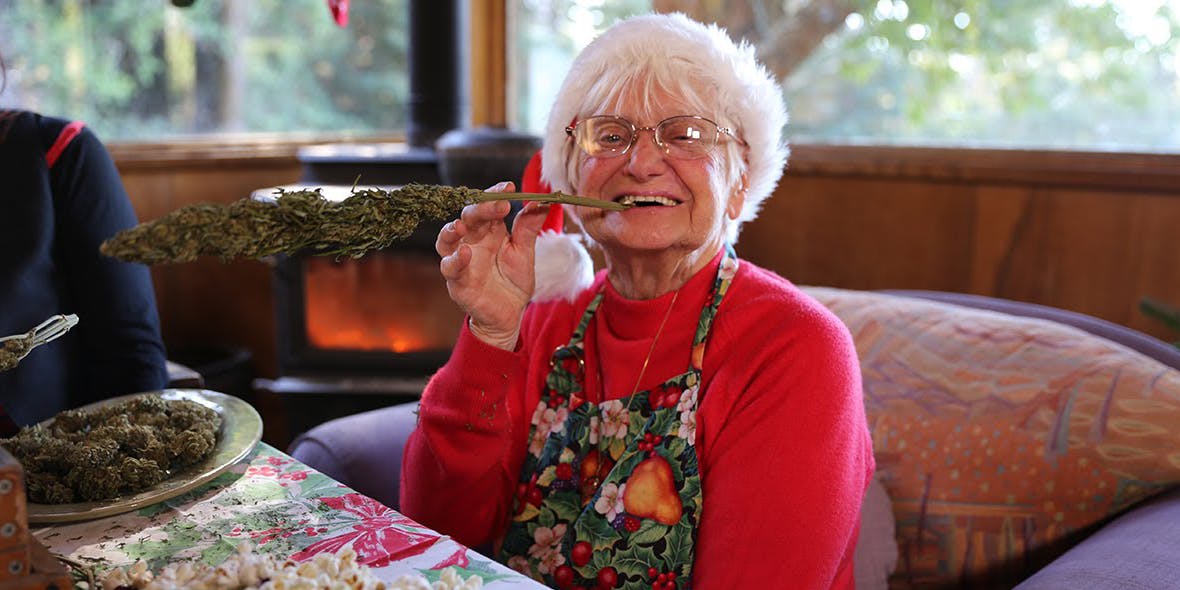 94 year old woman with Marijuana Egg Nug