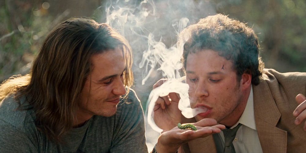 Pineapple Express James Franco and Seth Rogen trying to get a caterpillar high