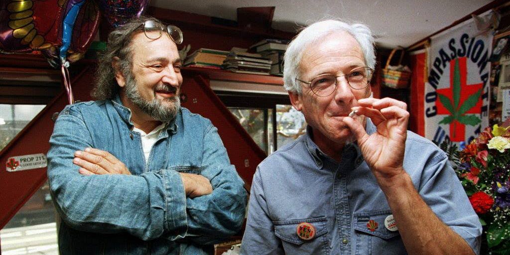 Dennis Peron Smoking a joint