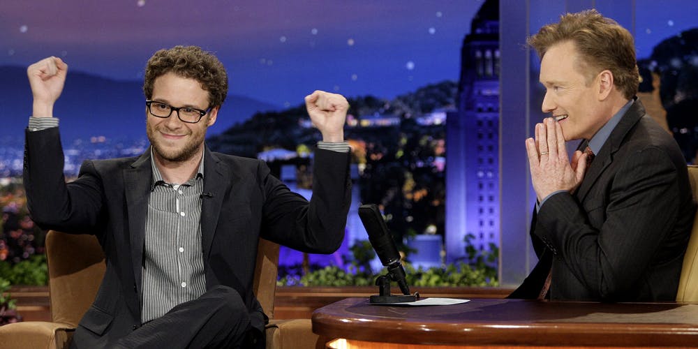 Conan says Rogen almost justifies smoking weed