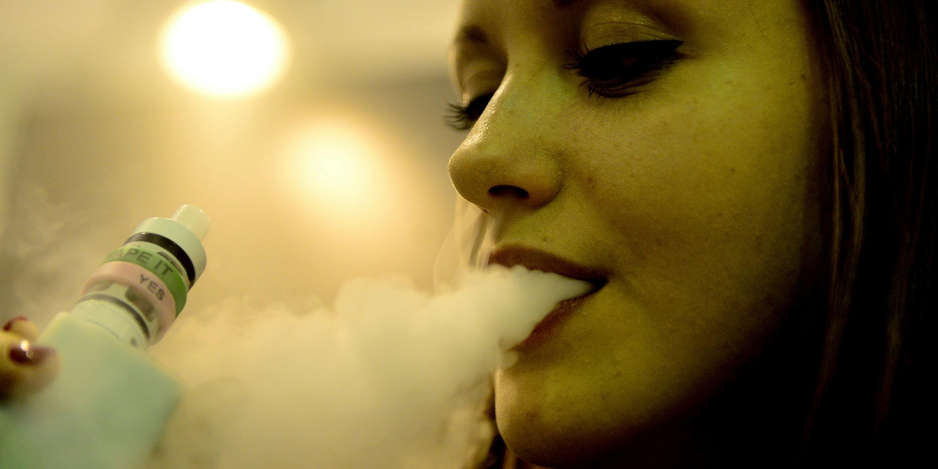 Women smoking a vape