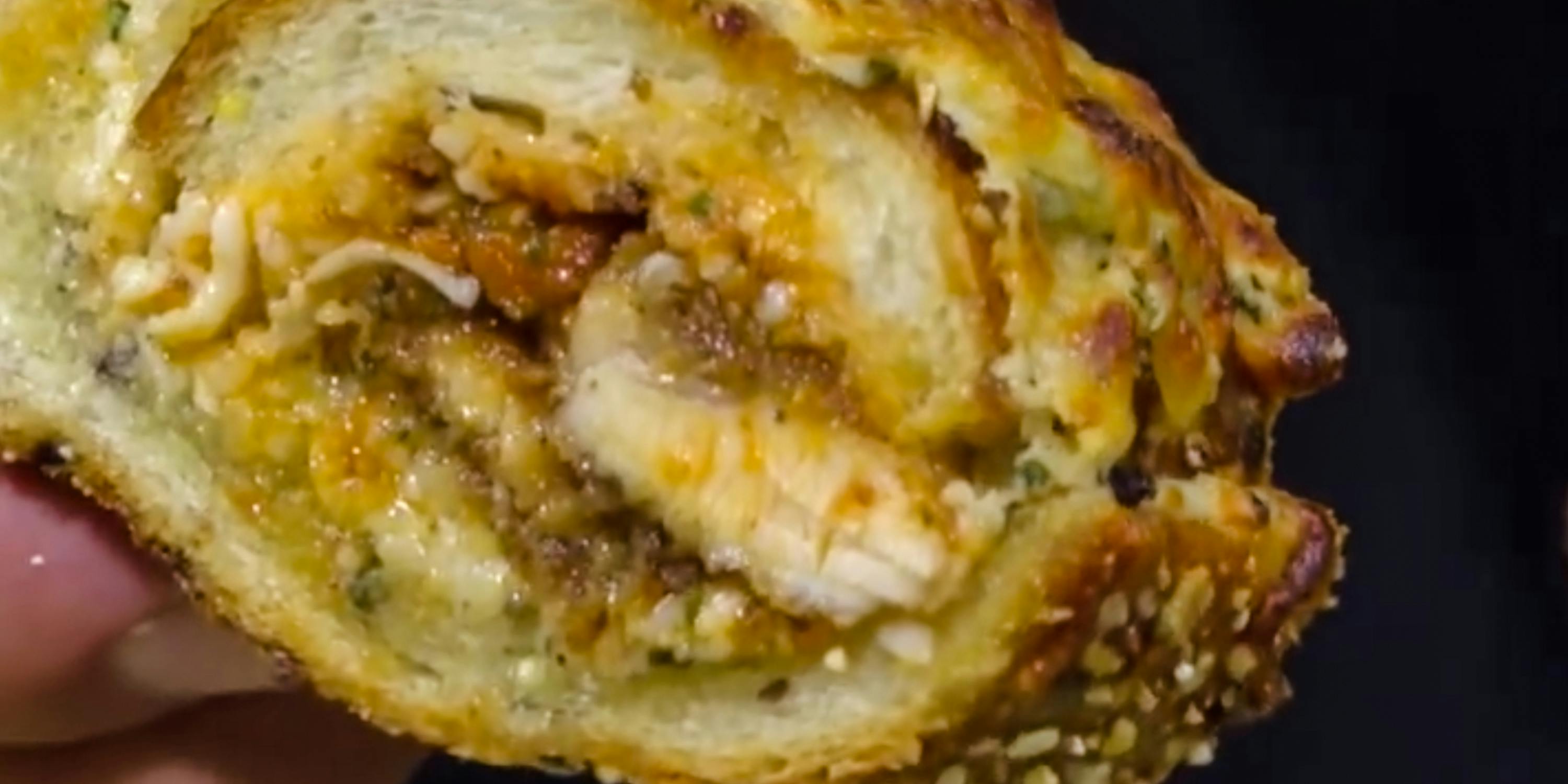 Weed infused Chicken Parmesan-Stuffed Garlic Bread