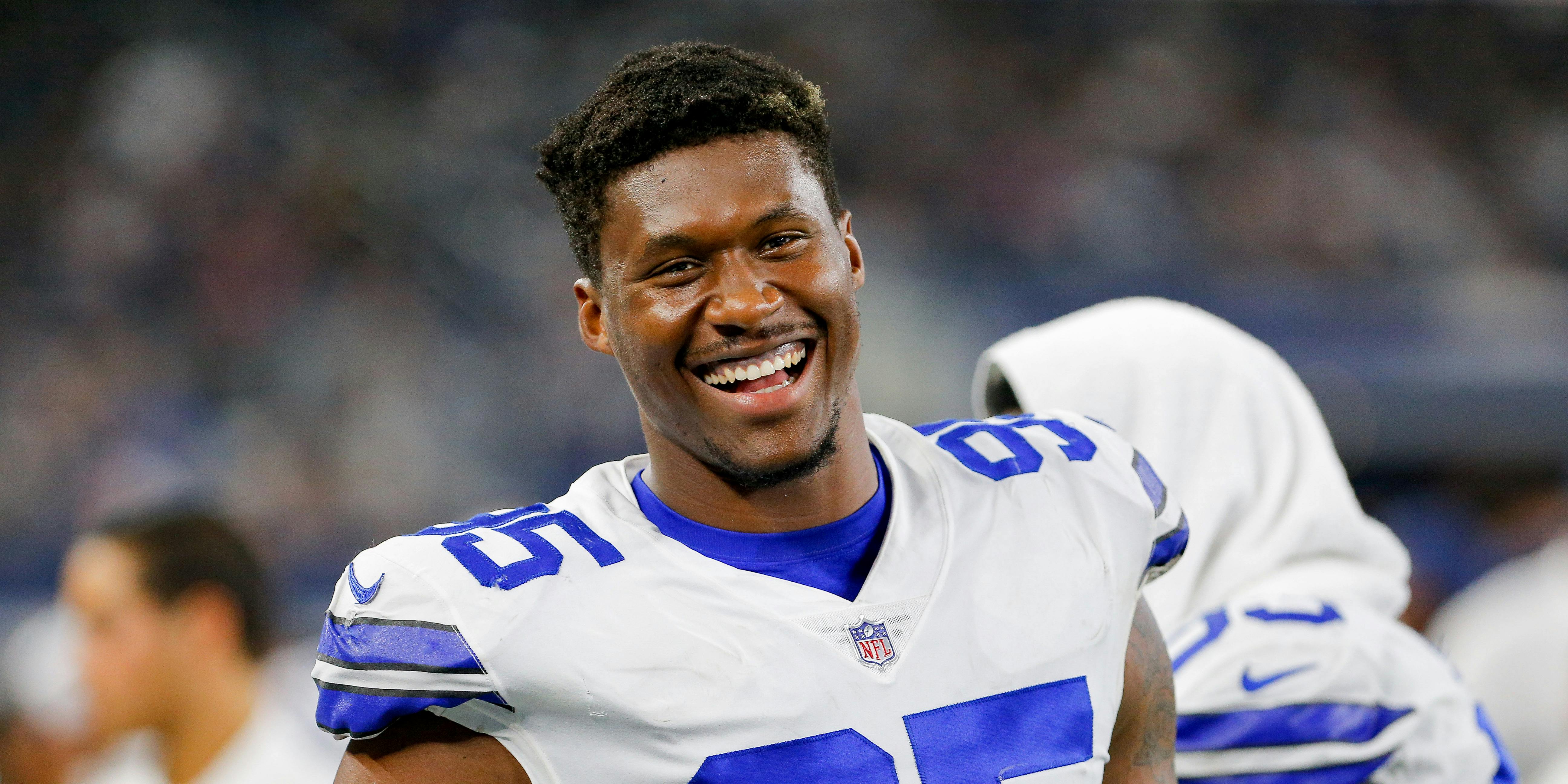 Dallas Cowboys defensive tackle David Irving smiles. He recently posted on his Instagram about his cannabis use, and received a huge amount of backlash.