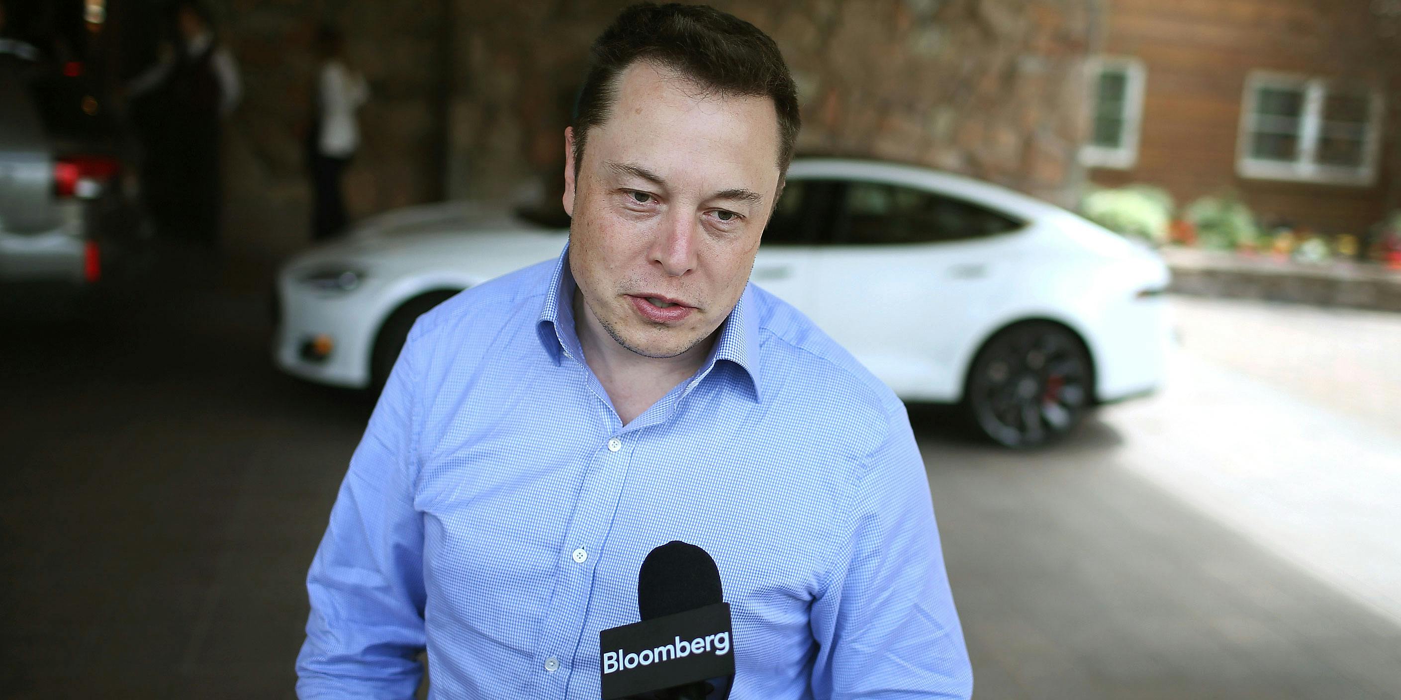 Elon Musk, CEO and CTO of SpaceX, CEO and product architect of Tesla Motors, and chairman of SolarCity, attends the Allen & Company Sun Valley Conference on July 7, 2015 in Sun Valley, Idaho. Recently, Elon Musk’s weed joke sent investors into a panic. (Photo by Scott Olson/Getty Images)