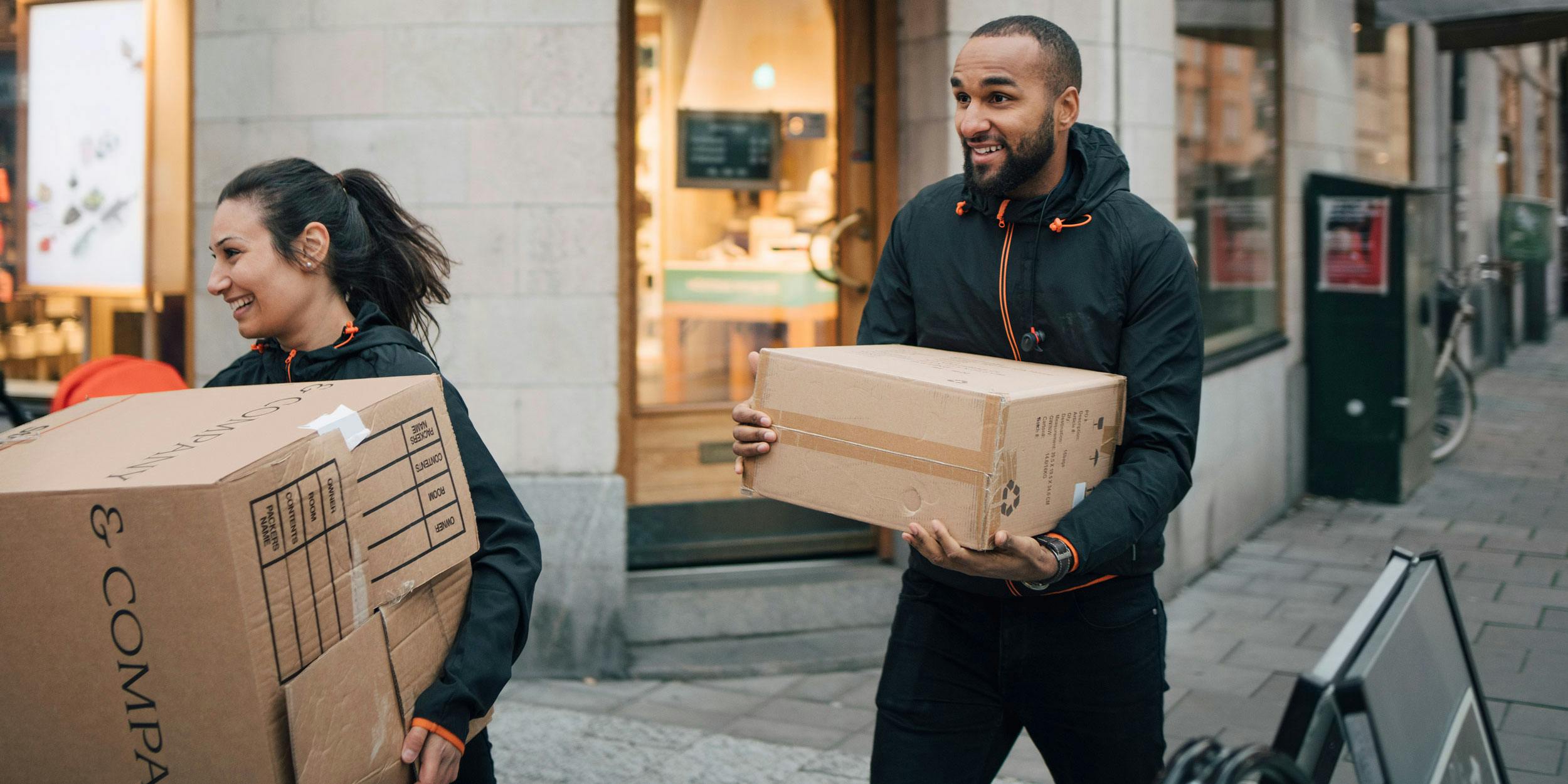 A man and woman putting packages into a van. In this article, Herb talks about a company that will mail you anxiety relieving CBD flower in all 50 states.