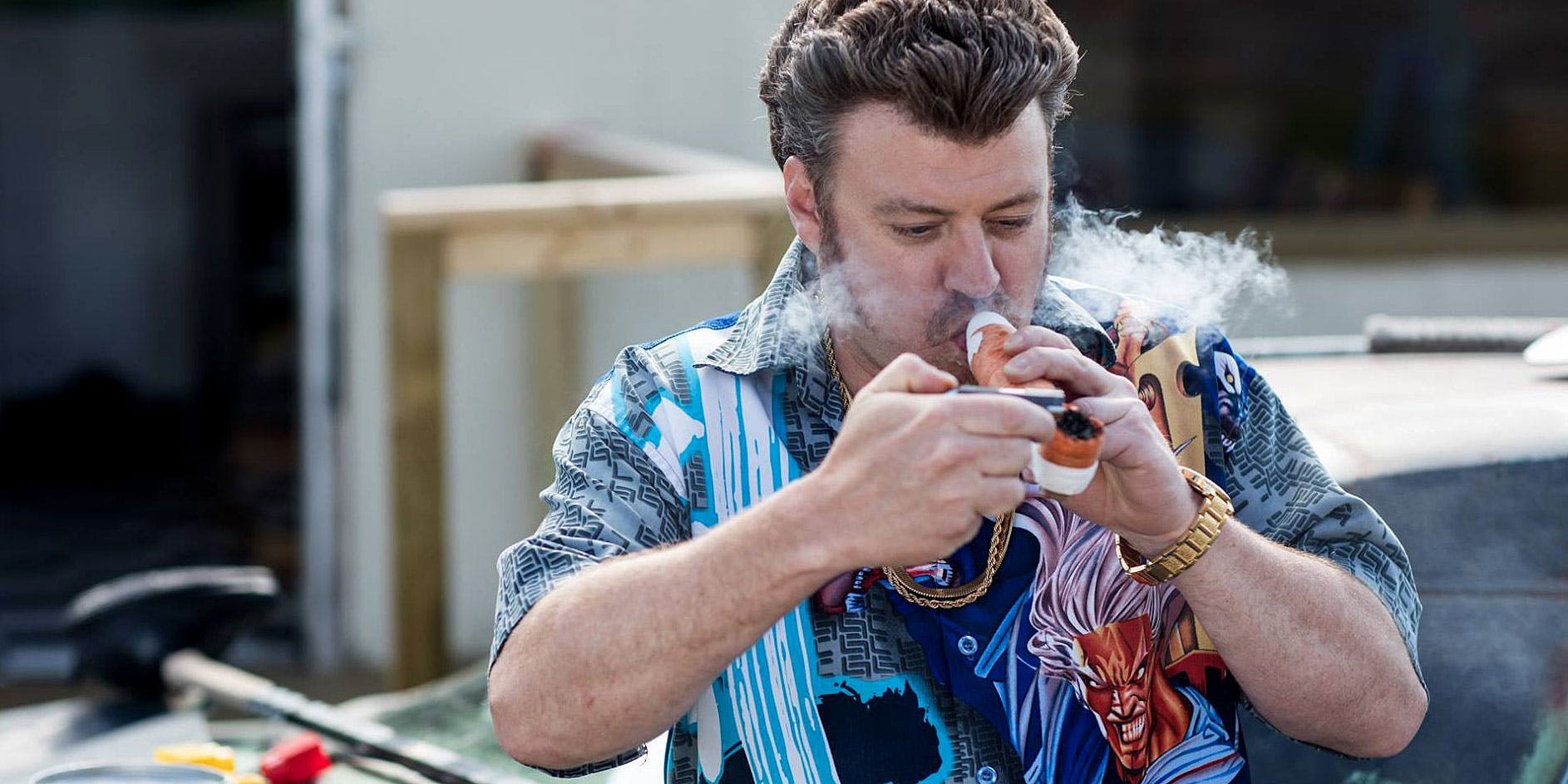 Ricky from Trailer Park Boys hits a bowl