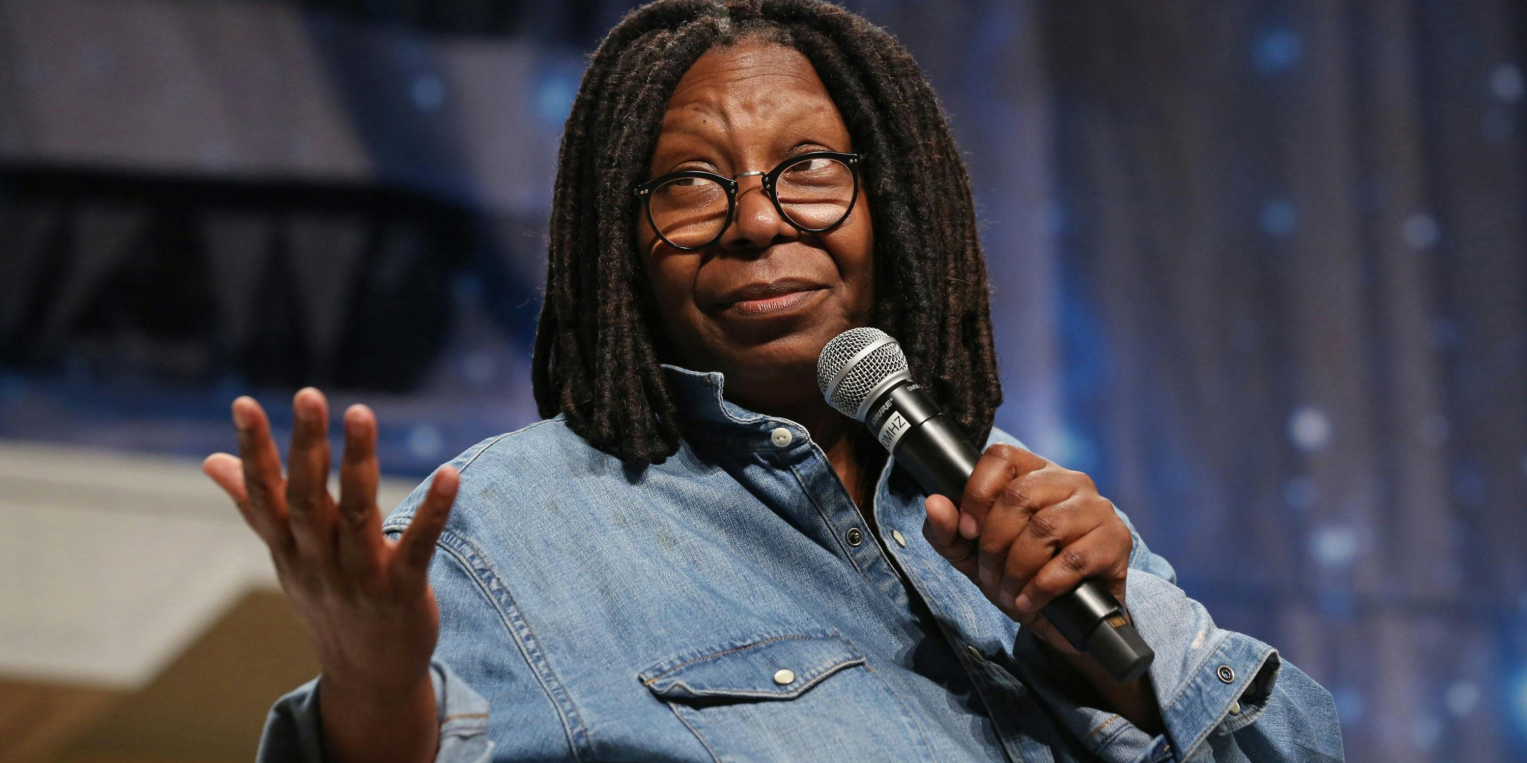Actress Whoopi Goldberg speaks during the 15th annual official Star Trek convention at the Rio Hotel &amp; Casino on August 4, 2016 in Las Vegas, Nevada. She recently penned an opEd from for the Orange County Register on why women should use cannabis. (Photo by Gabe Ginsberg/Getty Images)