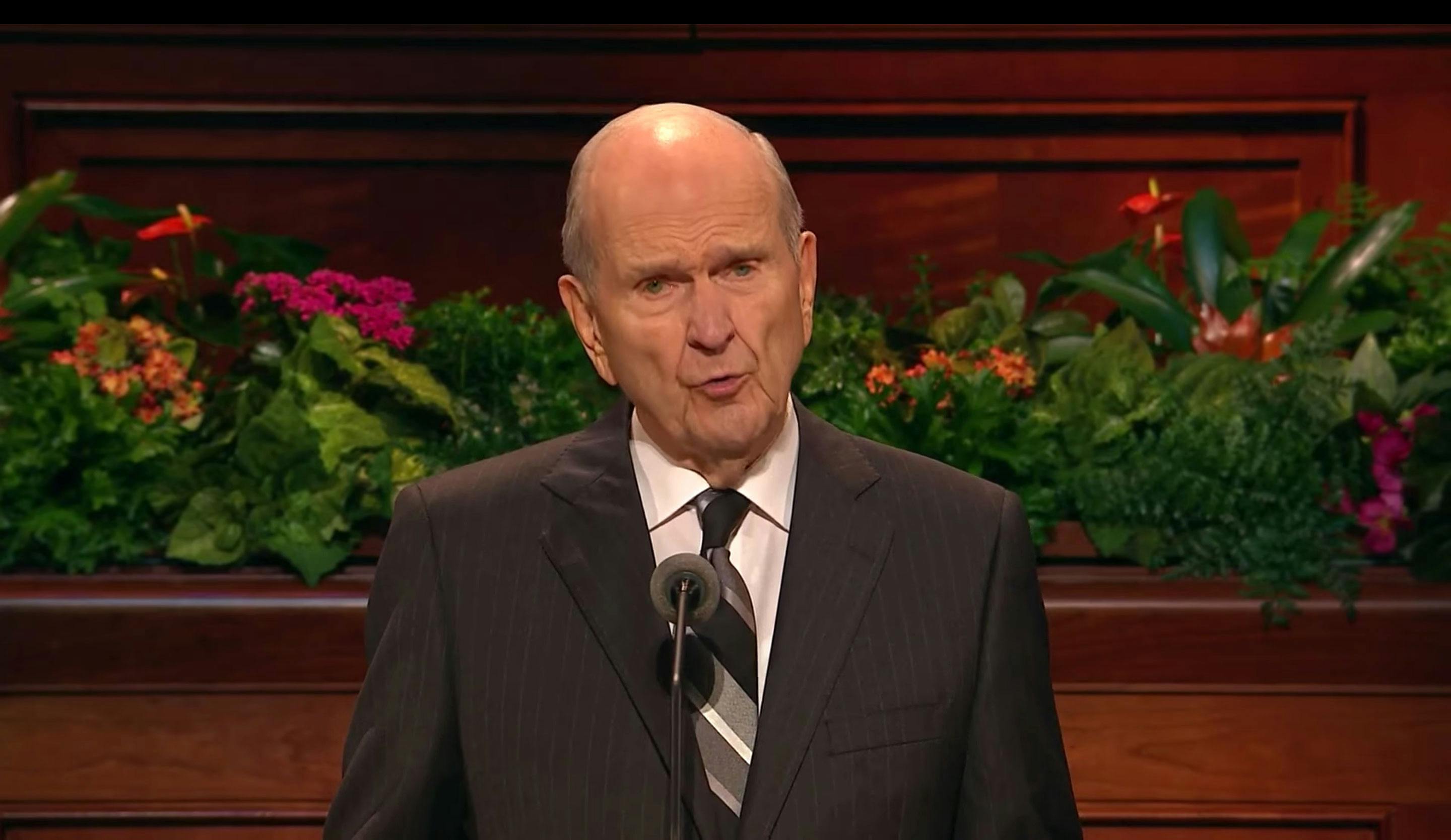 Mormon Church Backs Plan to Legalize Cannabis in Utah This Year. Here, President Russell M. Nelson appears opening the Saturday morning session of the 188th Semiannual General Conference of the Church at the Conference Center in Salt Lake City on October 6, 2018.
