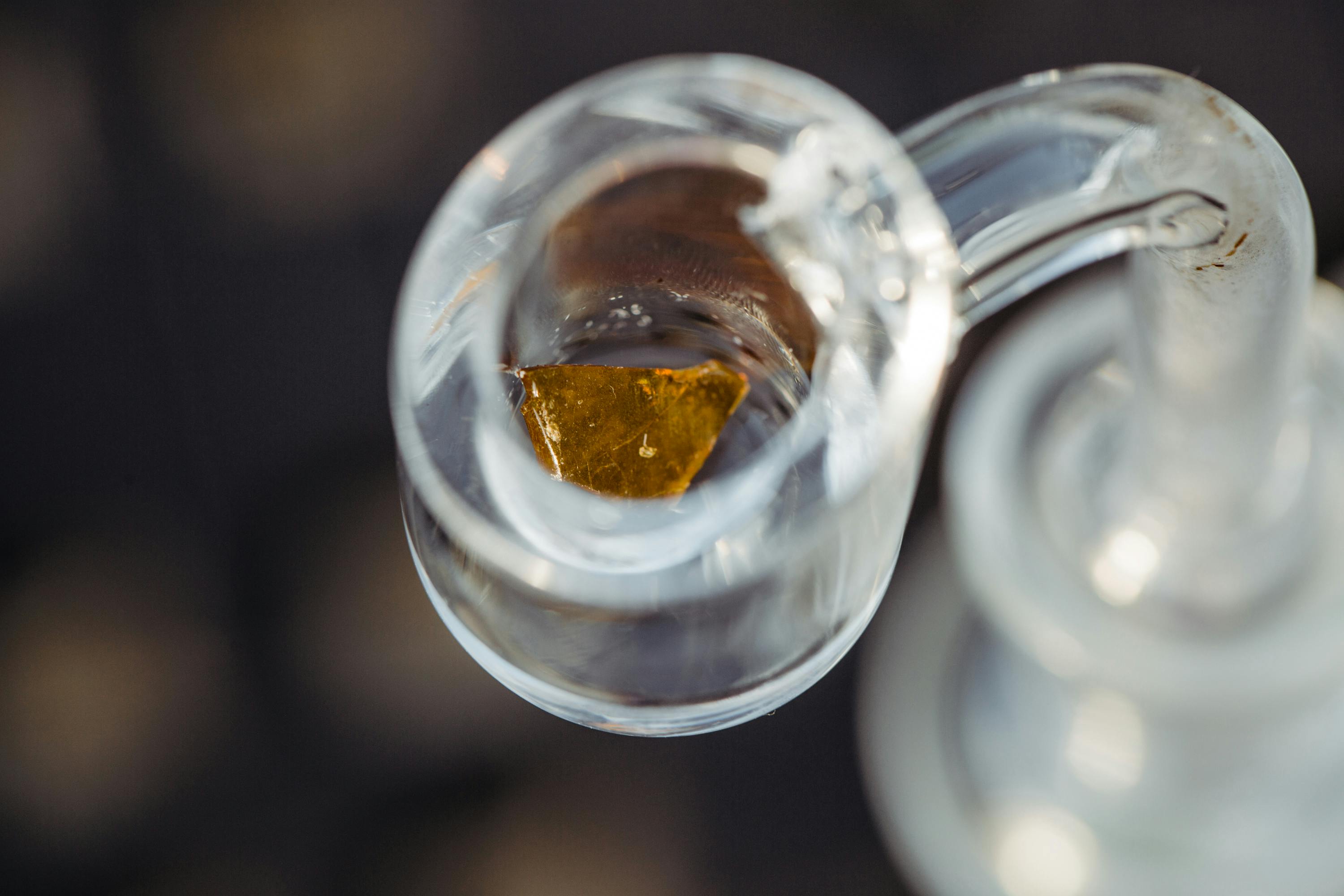 Shatter is displayed in a quartz banger. But what is shatter anyway?